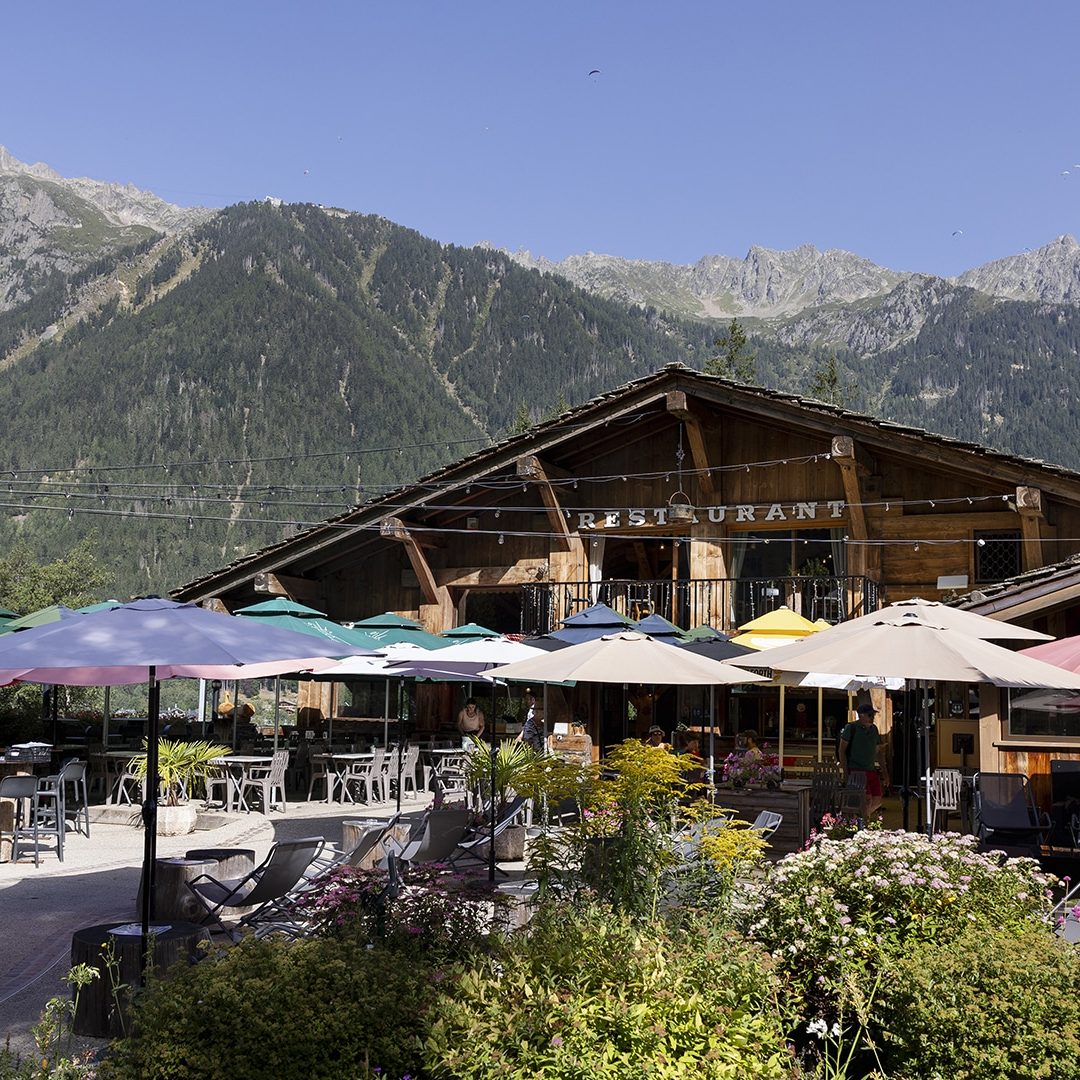 terrasse du restaurant des planards chamonix
